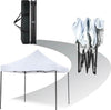 Gazebo-3x3-Pieghevole-Impermeabile-Richiudibile-Fisarmonica-Fiera-mercato-Bianco