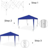 Gazebo-3x3-Pieghevole-Impermeabile-Richiudibile-Fisarmonica-Fiera-mercato-Blu