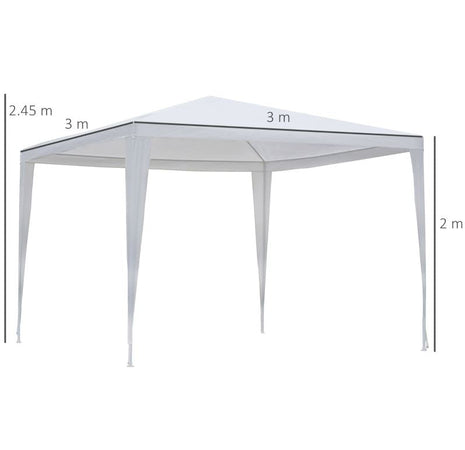 Gazebo "Oasis" Bianco da giardino 3 x 3 mt per esterno impermeabile