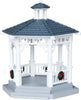 Gazebo bianco e azzurro decorato, edificio per villaggio di Natale in plastica Casa e cucina/Decorazioni per interni/Addobbi e decorazioni per ricorrenze/Decorazioni natalizie/Oggettistica MagiediNatale.it - Altamura, Commerciovirtuoso.it