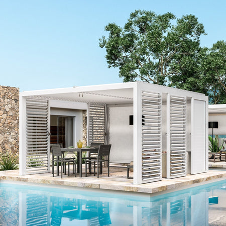 Frangisole laterale per pergola Bioclimatica con struttura in alluminio
