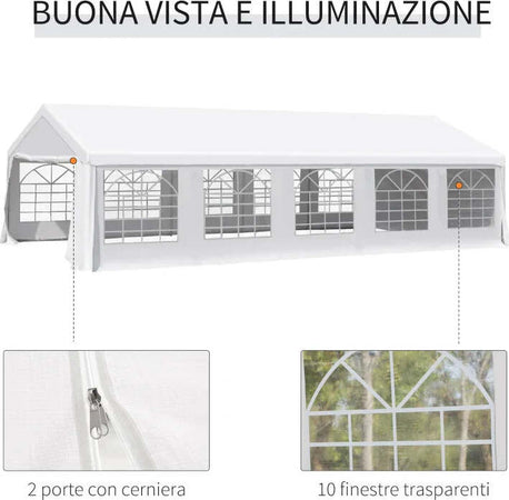 Gazebo-da-Giardino-10x6m-con-Pareti-Rimovibili-e-Finestre,-Acciaio-e-Poliestere-100110-047W