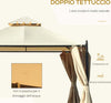 Gazebo-da-Giardino-3-x-3m-con-4-Tende-Laterali-e-Doppio-Tetto-Beige-84C-033