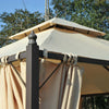 Gazebo-da-Giardino-3-x-3m-con-4-Tende-Laterali-e-Doppio-Tetto-Beige-84C-033