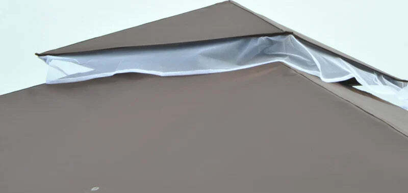Gazebo-da-Giardino-3x3m-con-Zanzariera,-Telaio-in-Acciaio-e-Doppio-Tettuccio,-Bianco-84C-010CF