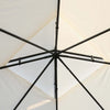 Gazebo-da-Giardino-3x3m-con-Zanzariera,-Telaio-in-Acciaio-e-Doppio-Tettuccio,-Bianco-84C-100