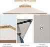 Gazebo-da-Giardino-3x3m-in-Metallo-con-Zanzariere-e-Tettuccio-in-Poliestere,-Beige-84C-005