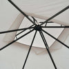 Gazebo-da-Giardino-3x3m-in-Metallo-con-Zanzariere-e-Tettuccio-in-Poliestere,-Beige-84C-005
