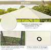 Gazebo-da-Giardino-3x3m-in-Metallo-Nero-con-Tettuccio-Crema-01-0867