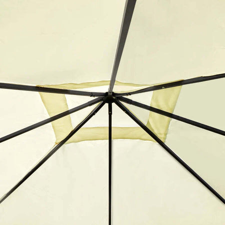 Gazebo-da-Giardino-3x3m-in-Metallo-Nero-con-Tettuccio-Crema-01-0867