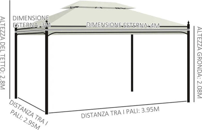 Gazebo-da-Giardino-3x4m-in-Acciaio-con-Doppio-Tetto-e-4-Tende-Laterali,-Crema-01-0872