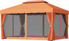 Gazebo-da-Giardino-4x3m-con-Doppio-Tetto-e-Tende-Laterali,-Arancione-01-0870