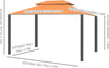 Gazebo-da-Giardino-4x3m-con-Doppio-Tetto-e-Tende-Laterali,-Arancione-01-0870