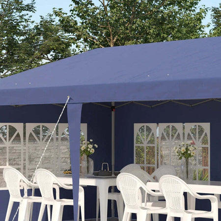 Gazebo-da-Giardino-6x3-m-Regolabile-in-Altezza-con-Pareti-Removibili,-in-Acciaio-e-Poliestere,-Blu-84C-431V00BU