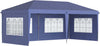 Gazebo-da-Giardino-6x3-m-Regolabile-in-Altezza-con-Pareti-Removibili,-in-Acciaio-e-Poliestere,-Blu-84C-431V00BU