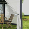Gazebo-da-Giardino-Esagonale-con-Doppio-Ingresso,-in-Metallo-e-Poliestere,-3.94x3.94x2.5-m,-Grigio-84C-044V02CG