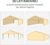 Gazebo-da-Giardino-per-Feste-con-6-Pareti-Rimovibili-a-Zanzariera,-582x295x255cm,-Bianco-84C-023V02WT