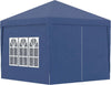 Gazebo-da-Giardino-Pieghevole-con-Corde-e-Picchetti-Inclusi,-2.95x2.95x2.58-m,-Blu-84C-430V00BU