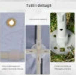 Gazebo-Impermeabile-con-Zanzariere-da-Giardino-Esterno-Tendone-in-Poliestere-3-x-3-x-2.45-m-Grigio-84C-090GY