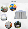 Gazebo-Impermeabile-con-Zanzariere-da-Giardino-Esterno-Tendone-in-Poliestere-3-x-3-x-2.45-m-Grigio-84C-090GY
