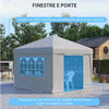 Gazebo-Pieghevole-3x3-m-con-Altezza-Regolabile,-con-Design-Pop-Up-e-Finestre,-Bianco-84C-398V01WT