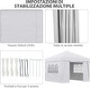 Gazebo-Pieghevole-3x3-m-con-Altezza-Regolabile,-con-Design-Pop-Up-e-Finestre,-Bianco-84C-398V01WT