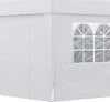 Gazebo-Pieghevole-3x3-m-con-Altezza-Regolabile,-con-Design-Pop-Up-e-Finestre,-Bianco-84C-398V01WT