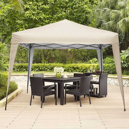 Gazebo pieghevole Beige da giardino 3 x 3 mt per esterno impermeabile Giardino e giardinaggio/Arredamento da giardino e accessori/Ombrelloni tende e tettucci parasole/Gazebo Decor Space - Altamura, Commerciovirtuoso.it