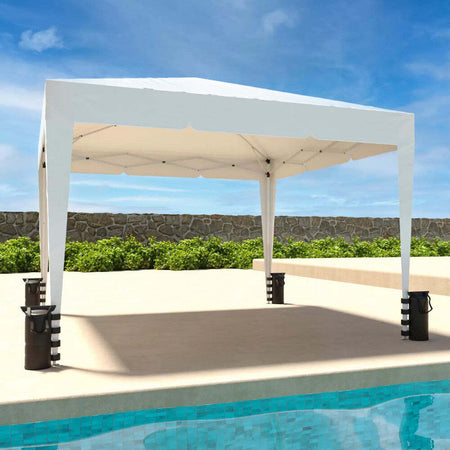 Gazebo-Pieghevole-Idrorepellente-3x3Mt-Da-Giardino-Con-4-Sacche-Per-Pesi-e-Sacca-per-Trasporto