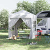 Gazebo-Pieghevole-Pop-Up-2x2-m-con-4-Pareti-Rimovibili-in-Poliestere-e-Acciaio,-Bianco-100110-066W