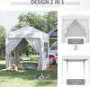 Gazebo-Pieghevole-Pop-Up-2x2-m-con-4-Pareti-Rimovibili-in-Poliestere-e-Acciaio,-Bianco-100110-066W