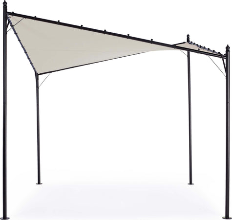 Gazebo Vela Gerba 3 X 3 Tortora in Acciaio Da Giardino Esterno Giardino e giardinaggio/Arredamento da giardino e accessori/Ombrelloni tende e tettucci parasole/Gazebo Decor Space - Altamura, Commerciovirtuoso.it