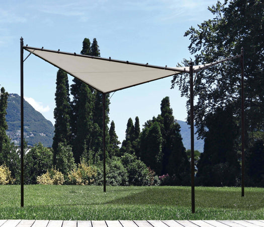 Gazebo Vela Gerba 3,5 X 3,5 Tortora in Acciaio Da Giardino Esterno Giardino e giardinaggio/Arredamento da giardino e accessori/Ombrelloni tende e tettucci parasole/Gazebo Decor Space - Altamura, Commerciovirtuoso.it