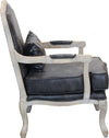 GAZZ---poltrona-vintage-in-ecopelle-Grigio-scuro-Milani-Home
