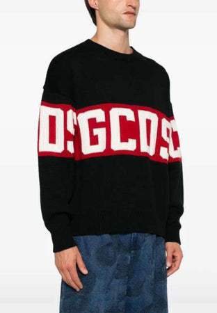 GCDS MAGLIONE BAND LOGO CREWNECK da uomo