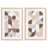 Set2 Quadro Sherley 40x60 con stampa su carta, vetro, mdf e cornice in mdf