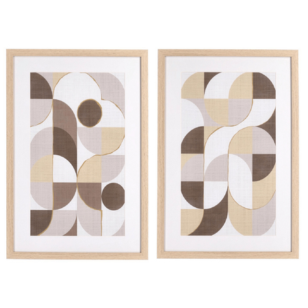 Set2 Quadro Sherley 40x60 con stampa su carta, vetro, mdf e cornice in mdf