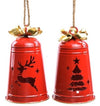 Campana di natale decorata in metallo per decorazioni natalizie