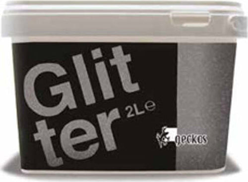 GECKOS--GLITTER-IDROPITTURA-DECORATIVA-EFFETTO-LUCCICANTE-BASE-ARGENTO-2-LT-GIALLO-CANARINO-N-6