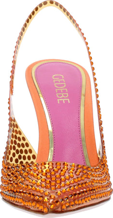 GEDEBE-Scarpe-con-Tacco-Arancio-da-donna