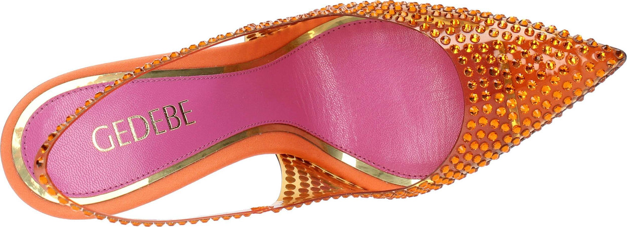GEDEBE-Scarpe-con-Tacco-Arancio-da-donna
