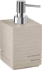 GEDY---DOSATORE-DI-SAPONE-MODELLO-G-QUADROTTO-TORTORA-CHIARO-IN-RESINA