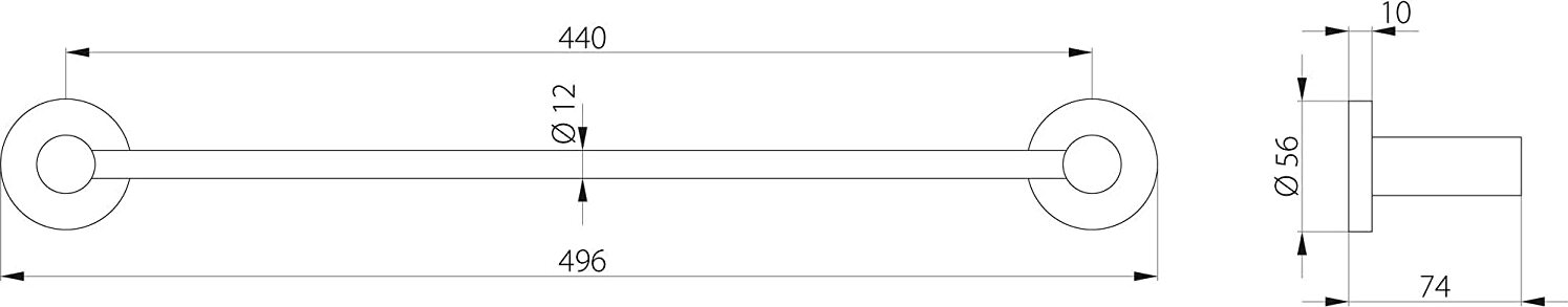 GEDY--PORTASALVIETTE-CROMATO-CM-45-SERIE-G.FELCE,-FISSAGGIO-A-VITE