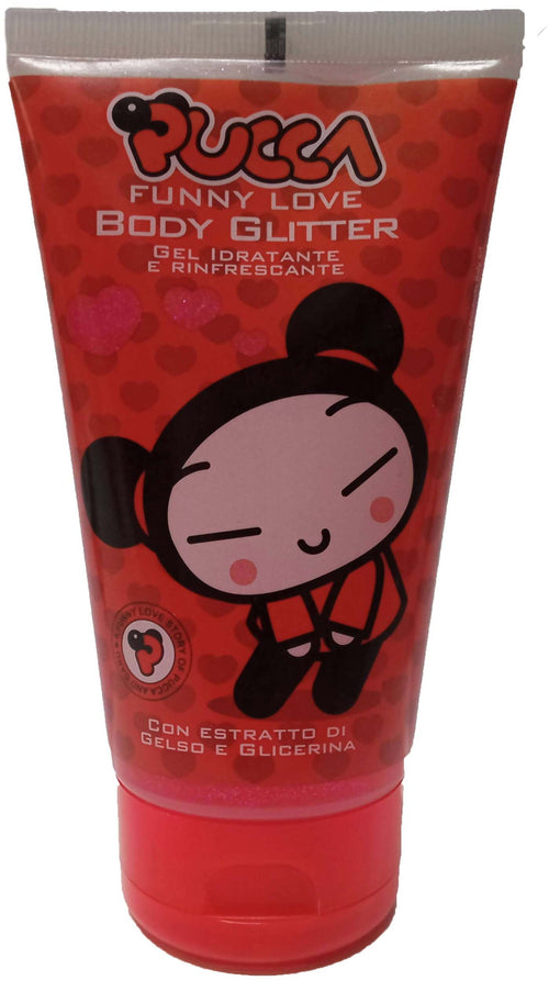 Gel Idratante E Rinfrescante Pucca Funny Love Body Glitter 150ml Effetto Glitter Estratto Gelso E Glicerina Antasya Milan