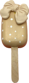 Gelato cremino finto da esposizione beige con fiocco e pois Casa e cucina/Teglie da forno e accessori per pasticceria/Accessori e utensili per pasticceria/Utensili decorativi/Torte e dolci finti Led Mall Home - Napoli, Commerciovirtuoso.it