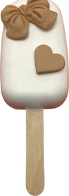 Gelato cremino finto da esposizione bianco con cuore e fiocco beige Casa e cucina/Teglie da forno e accessori per pasticceria/Accessori e utensili per pasticceria/Utensili decorativi/Torte e dolci finti Led Mall Home - Napoli, Commerciovirtuoso.it