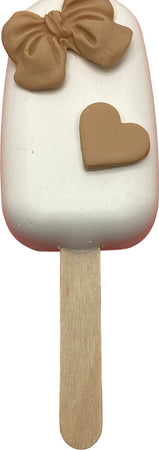 Gelato cremino finto da esposizione bianco con cuore e fiocco beige Casa e cucina/Teglie da forno e accessori per pasticceria/Accessori e utensili per pasticceria/Utensili decorativi/Torte e dolci finti Led Mall Home - Napoli, Commerciovirtuoso.it