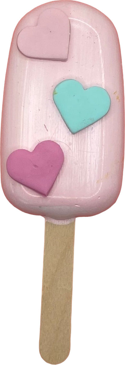 Gelato cremino finto da esposizione rosa con cuoricini colori misti Casa e cucina/Teglie da forno e accessori per pasticceria/Accessori e utensili per pasticceria/Utensili decorativi/Torte e dolci finti Led Mall Home - Napoli, Commerciovirtuoso.it