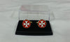 Set gemelli + fermacravatta Malta rosso