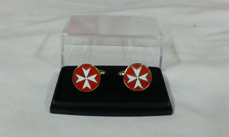Set gemelli + fermacravatta Malta rosso